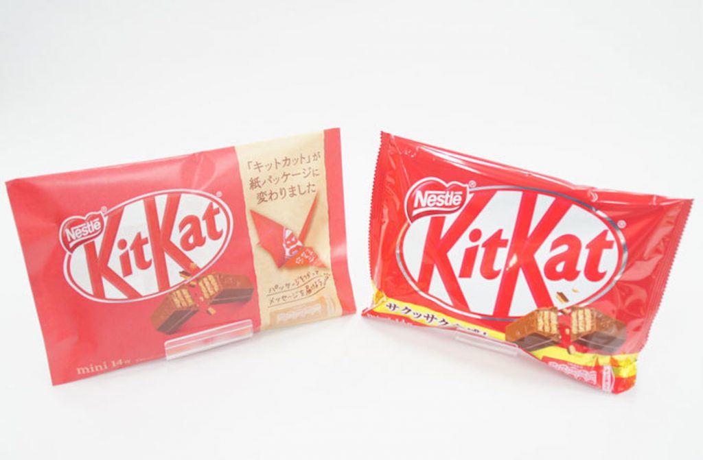 kitkat nestlé écomarketing greenwashing emballage papier japon agence de naming énékia paris
