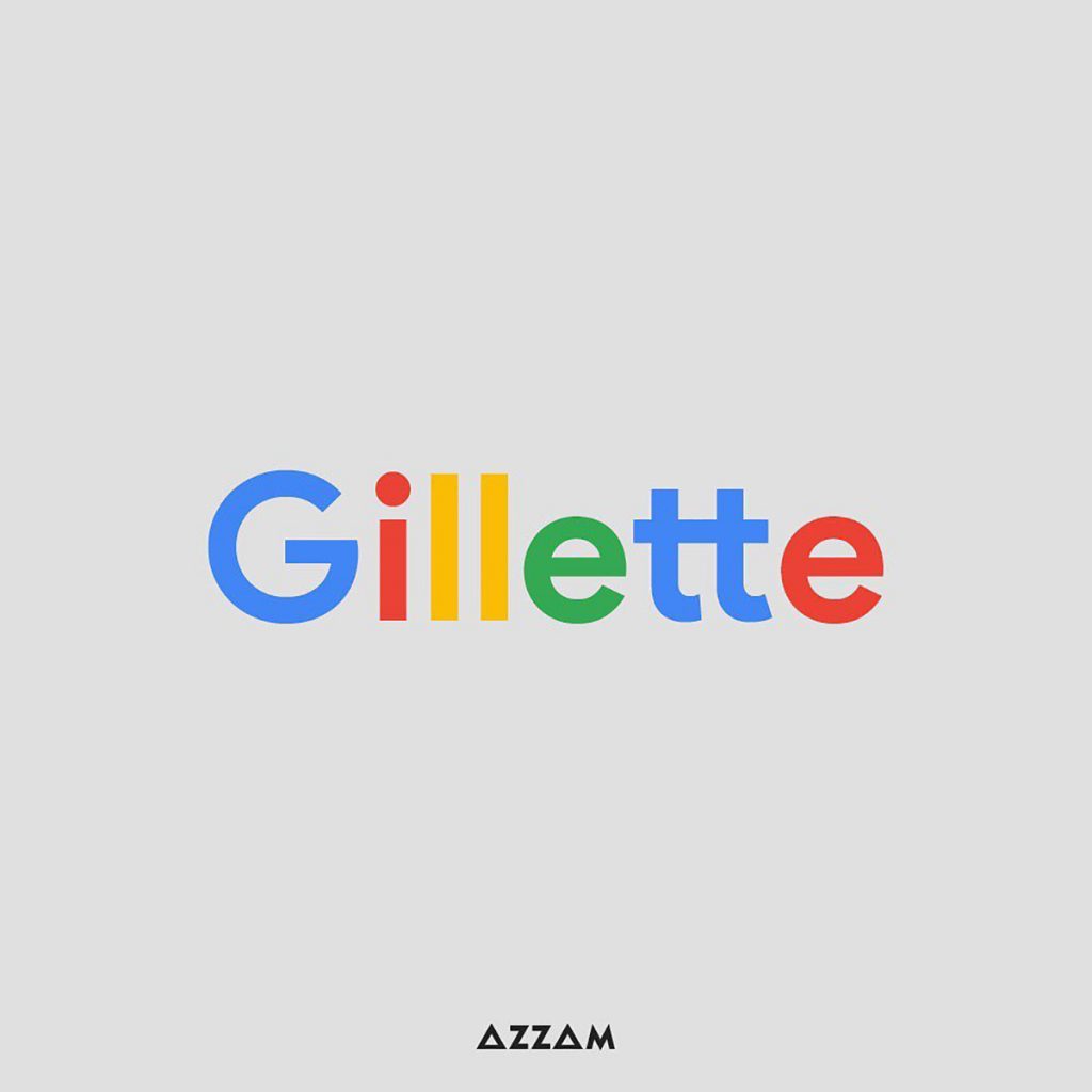 nom de marque google gillette logo identité visuelle agence de naming énékia
